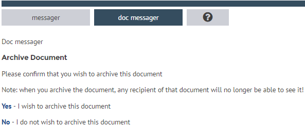 Remove a document message