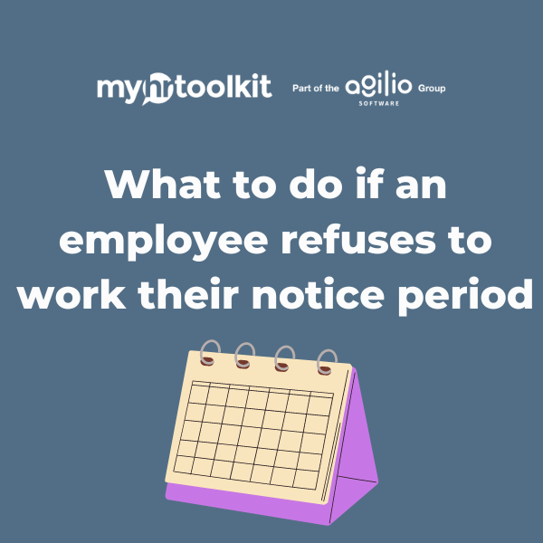 employee not working notice period